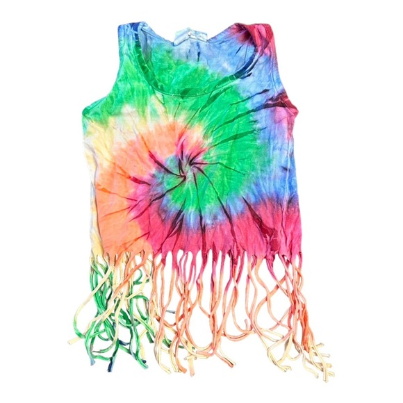 Exist Kids Tie‎ Dye Fringe Top - Picture 1 of 6